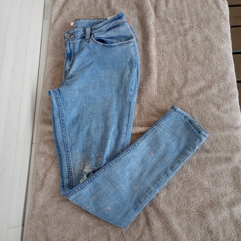 Levis 535 Jeans Womens 31 Super Skinny Low Rise Light Wash Denim